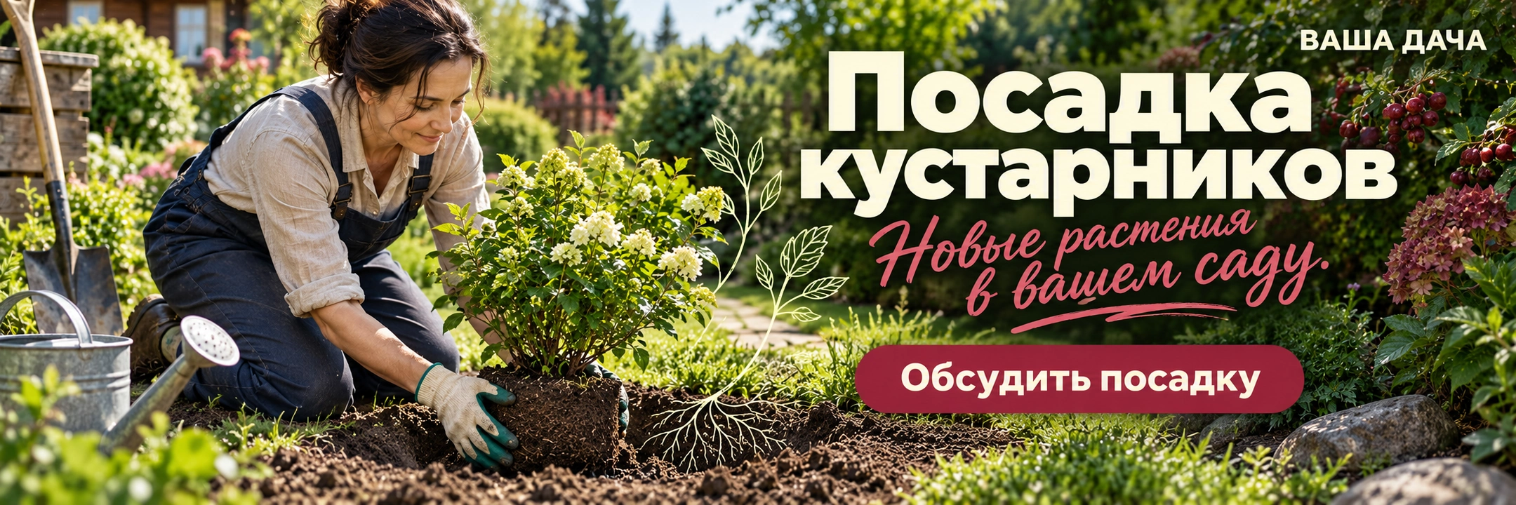 Посадка кустарников