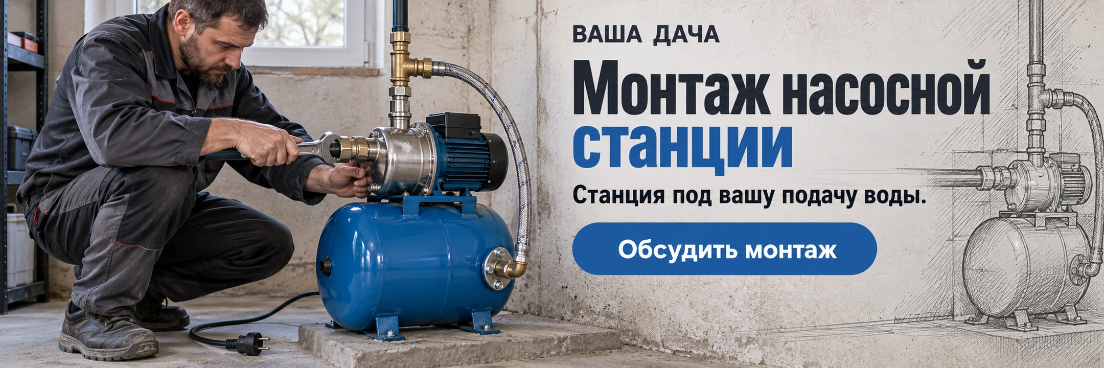 Монтаж насосной станции