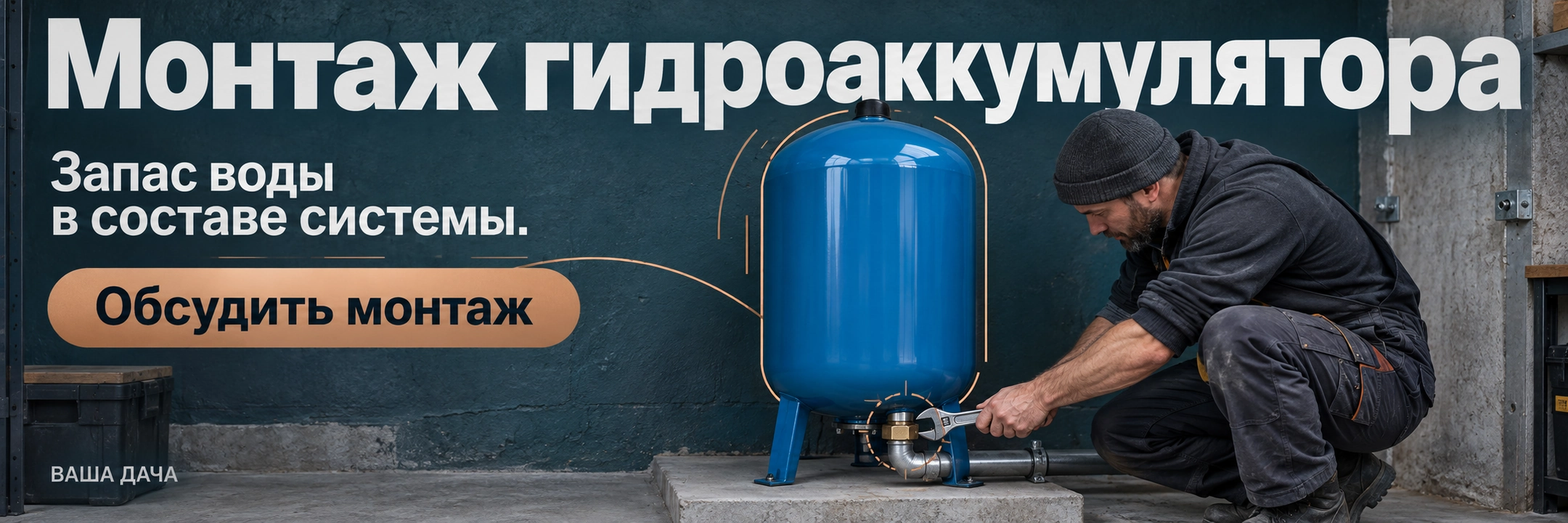 Монтаж гидроаккумулятора