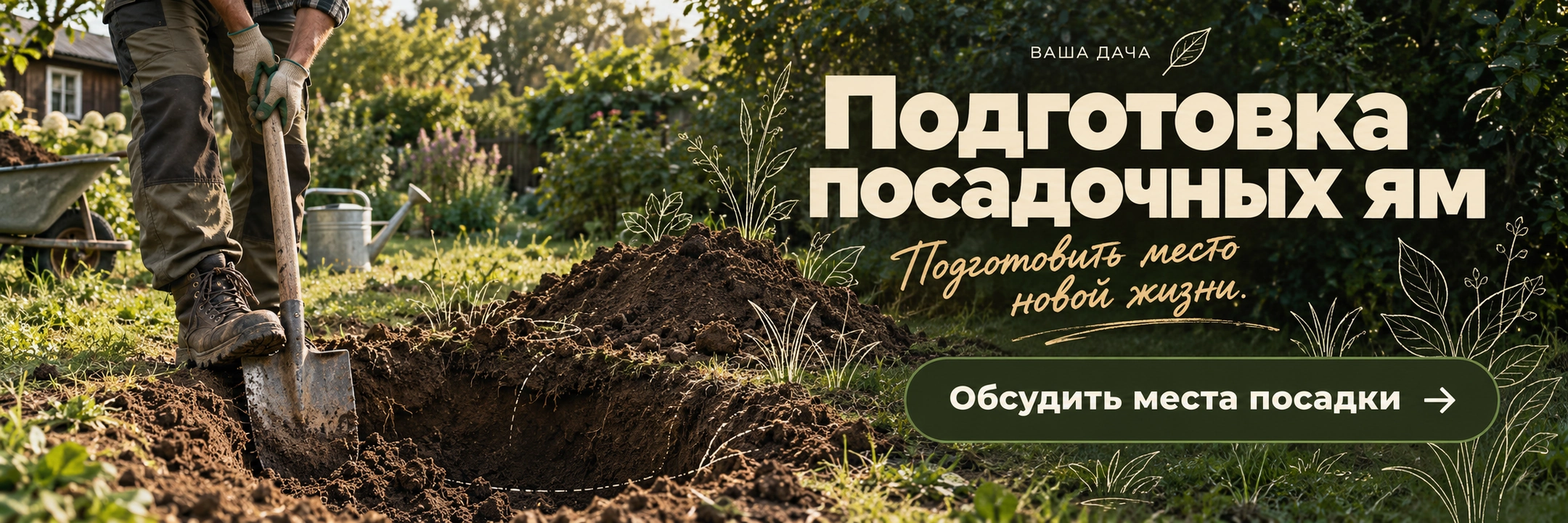 Подготовка посадочных ям