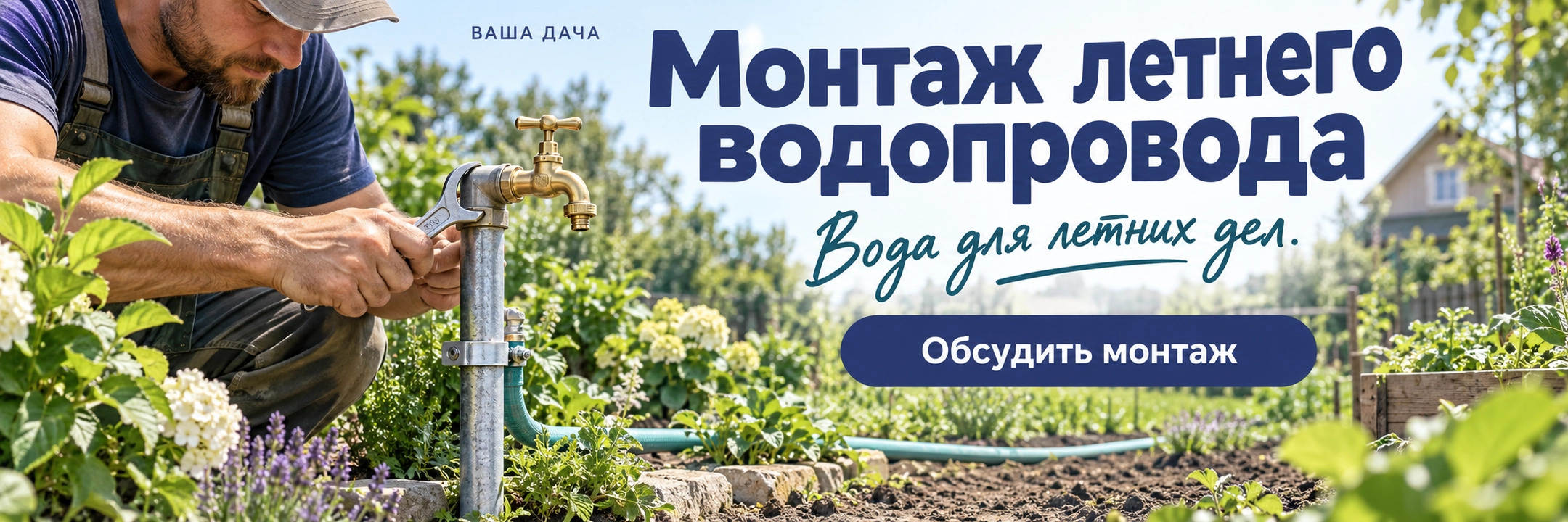 Монтаж летнего водопровода