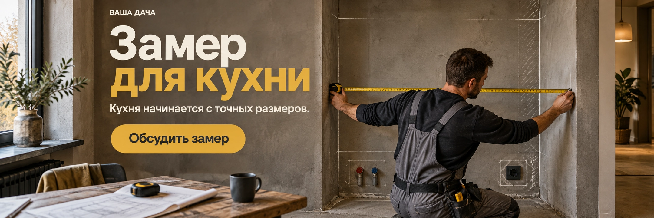 Замер для кухни