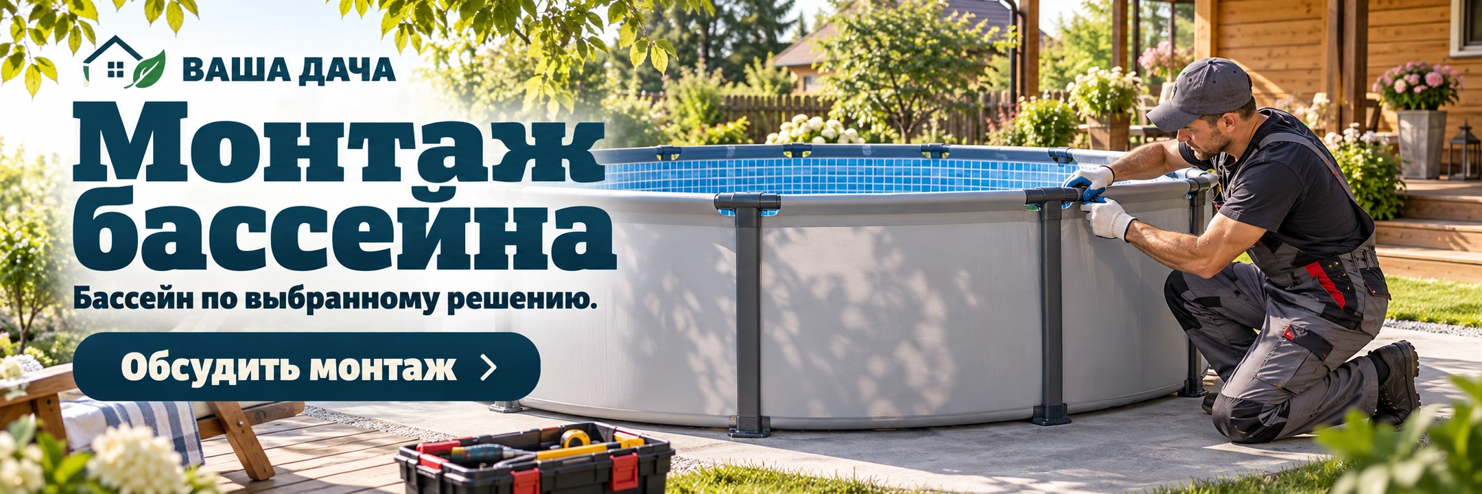 Монтаж бассейна