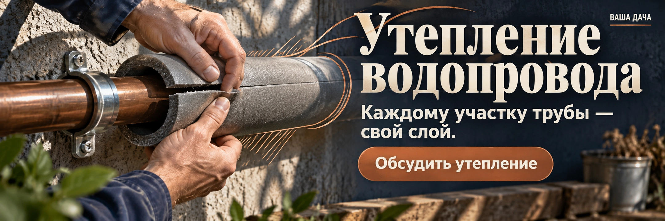 Утепление водопровода