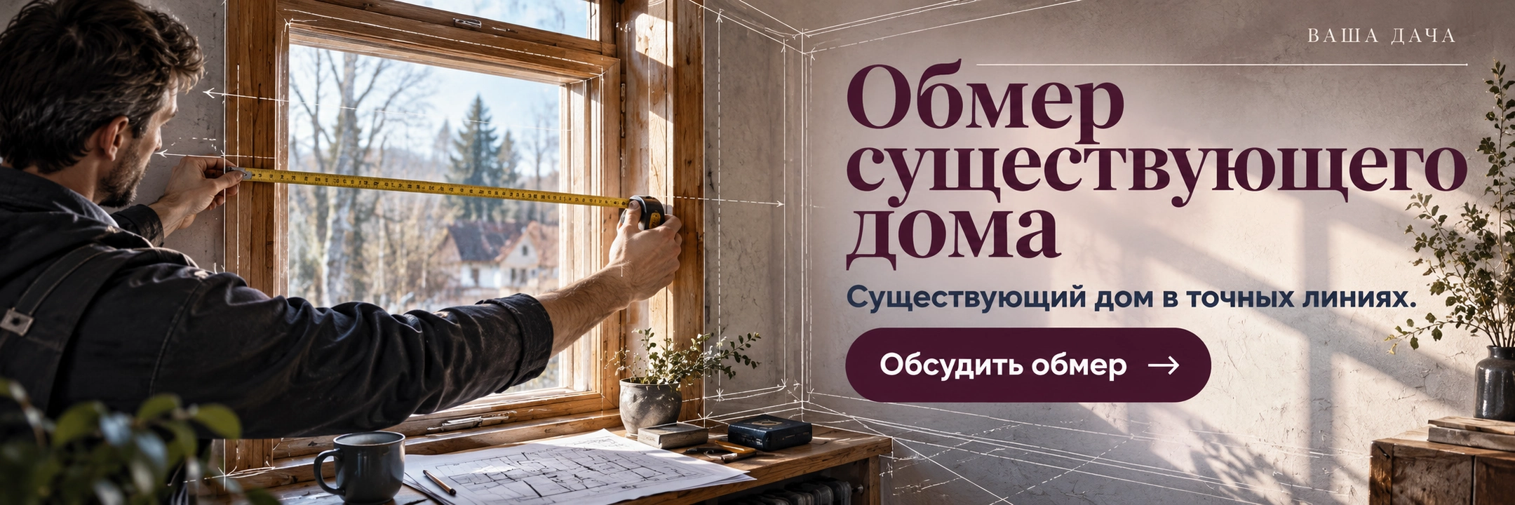 Обмер существующего дома