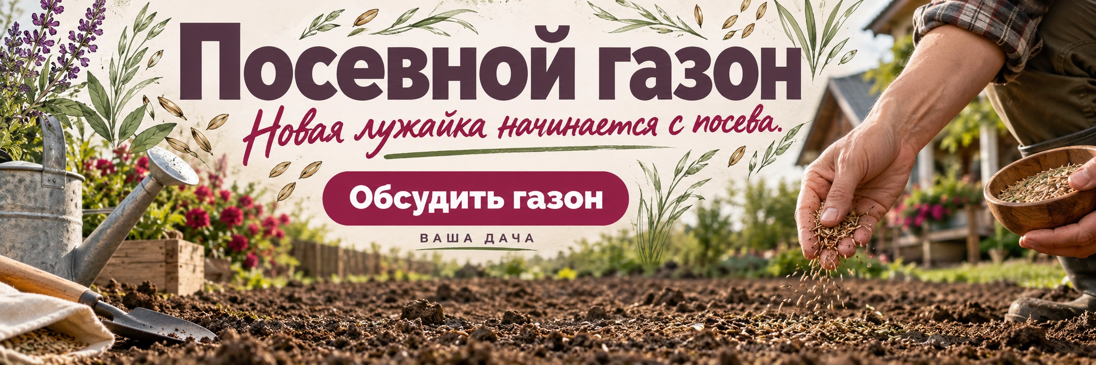 Посевной газон