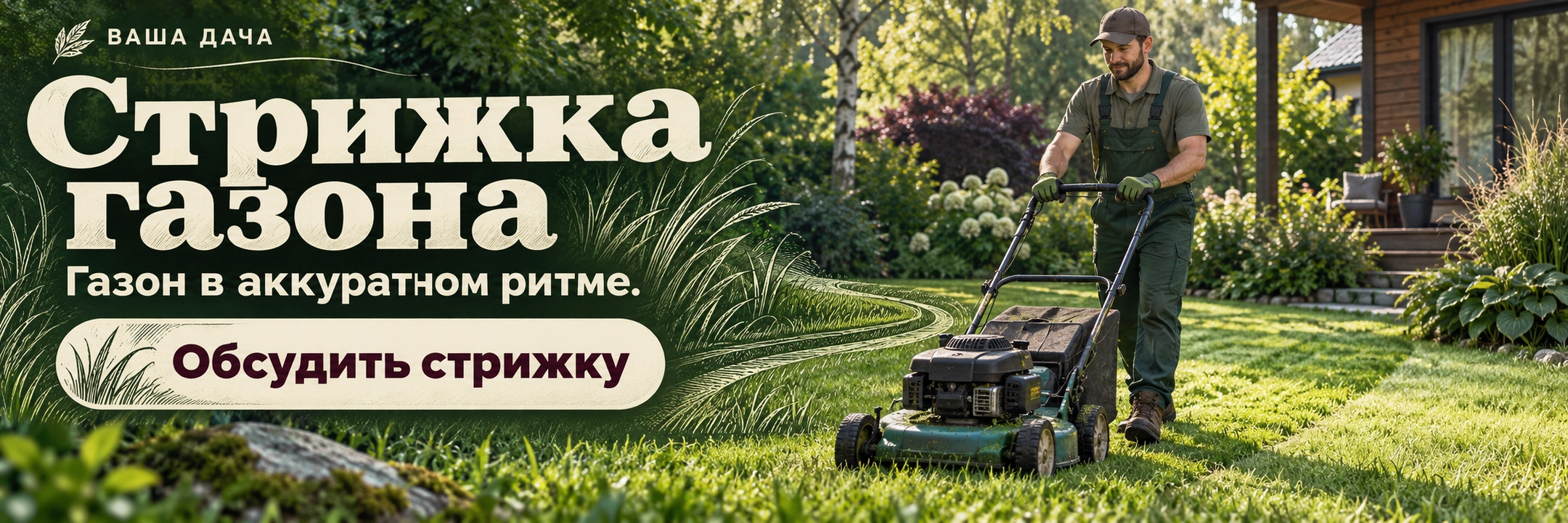 Стрижка газона