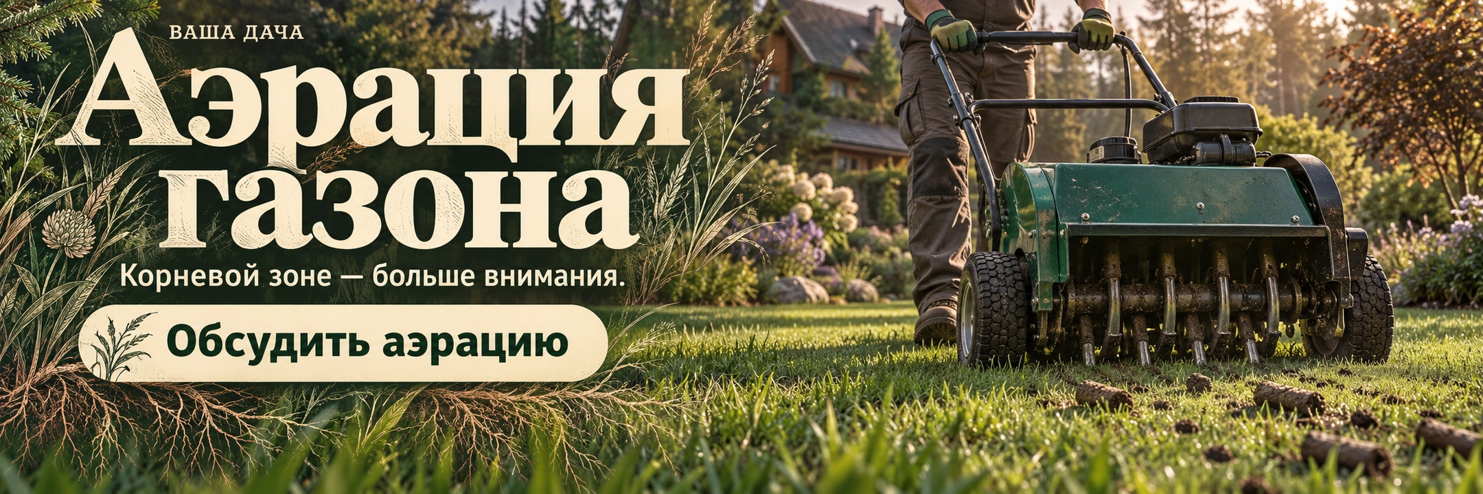 Аэрация газона