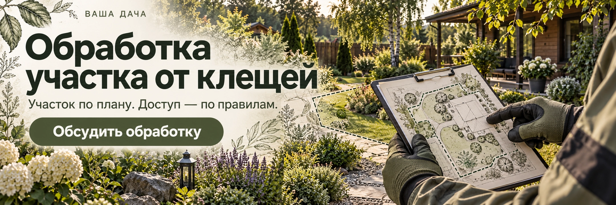Обработка участка от клещей