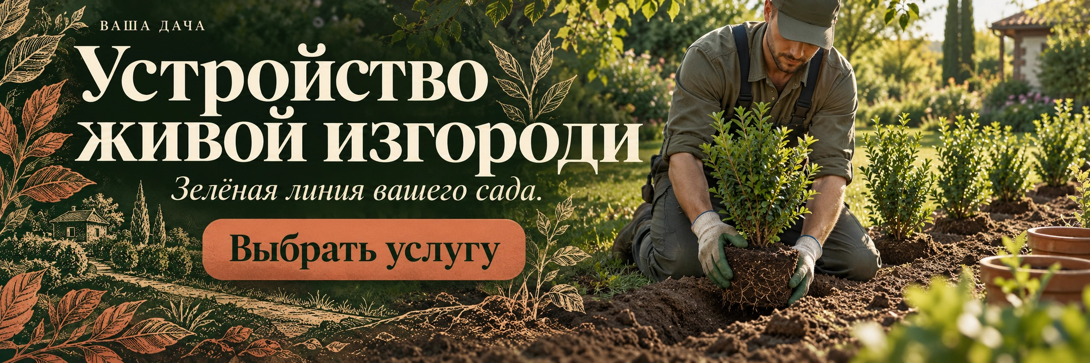 Устройство живой изгороди