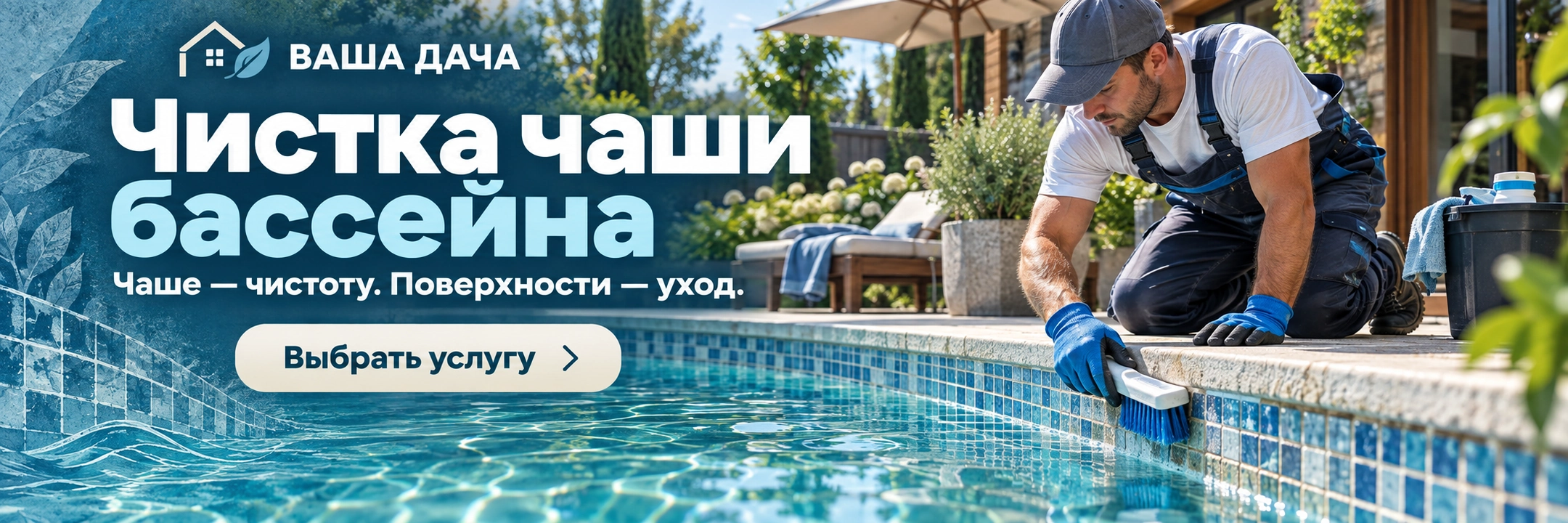 Чистка чаши бассейна