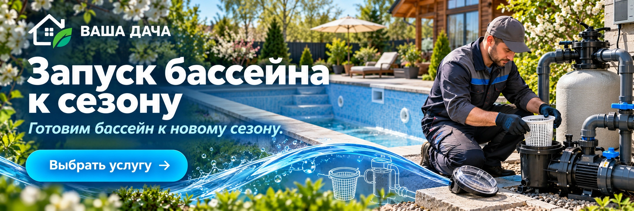 Запуск бассейна к сезону