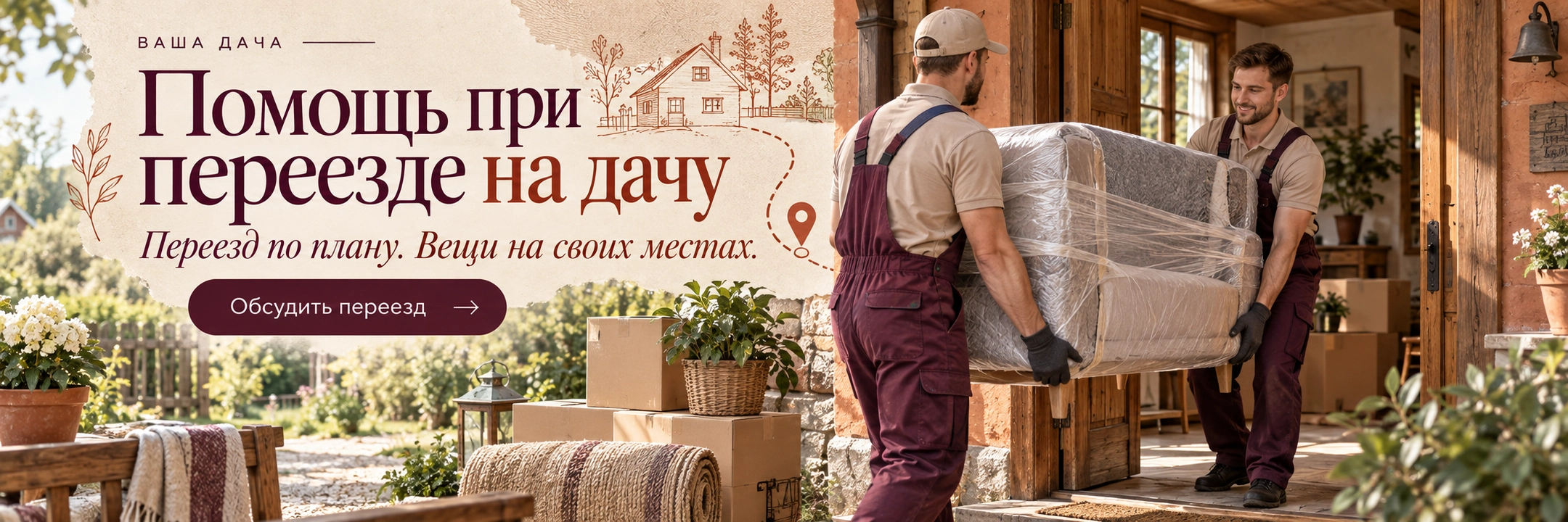 Помощь при переезде на дачу