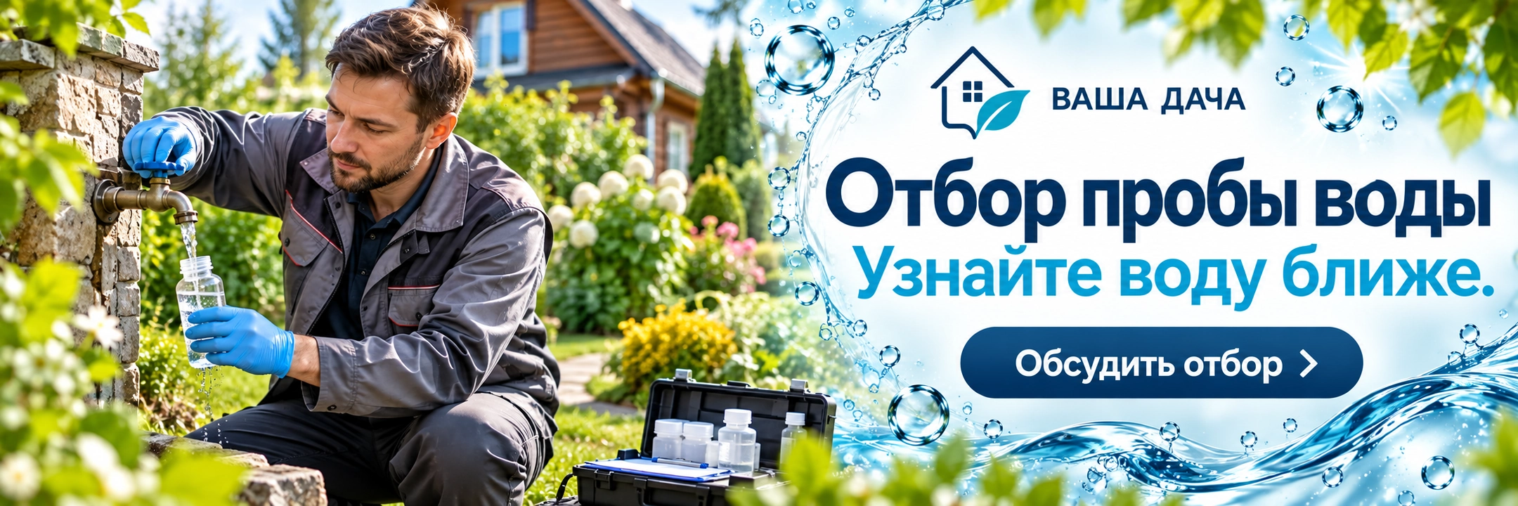 Отбор пробы воды