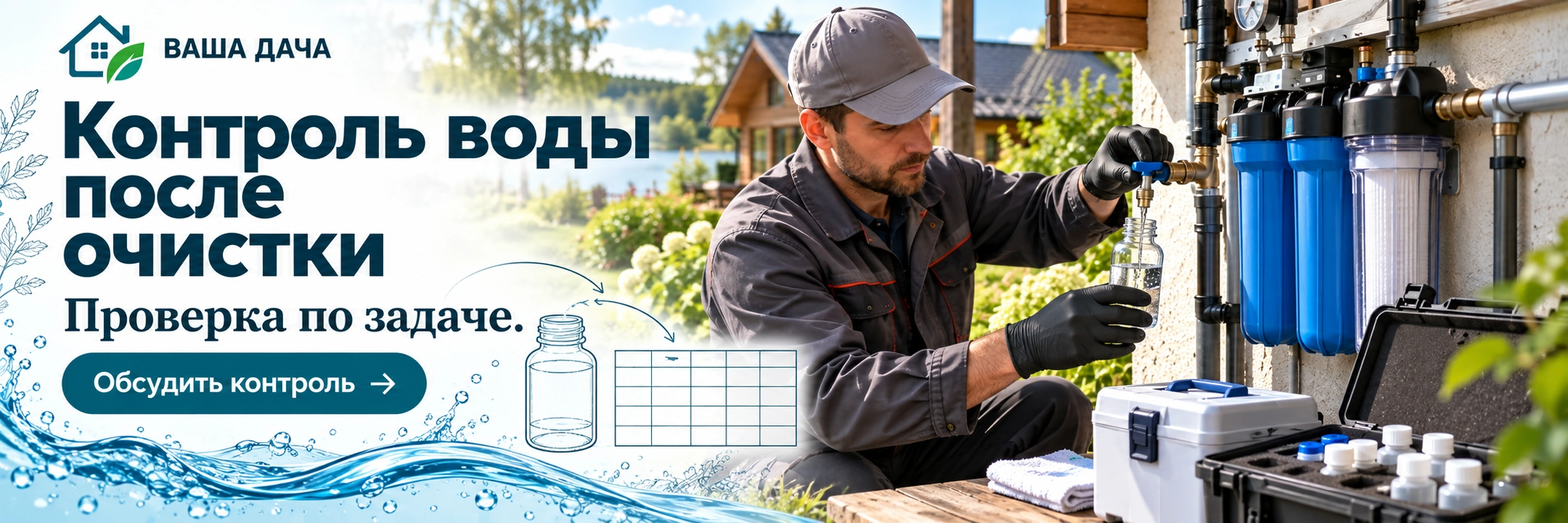 Контроль воды после очистки