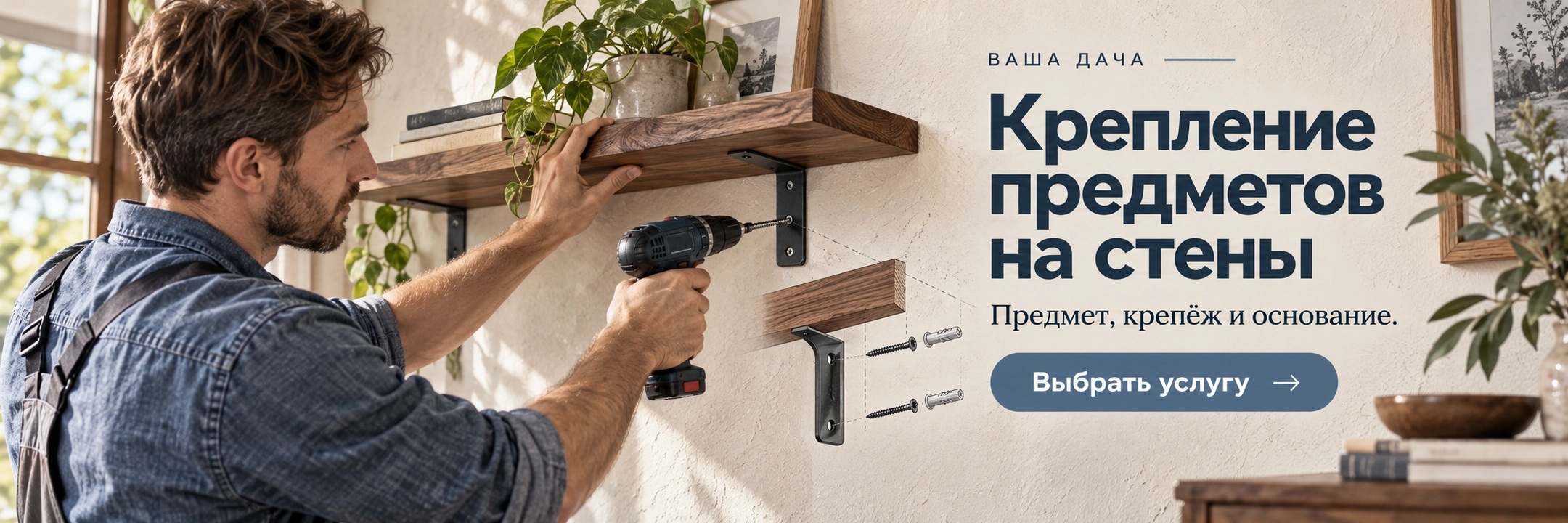 Крепление предметов на стены