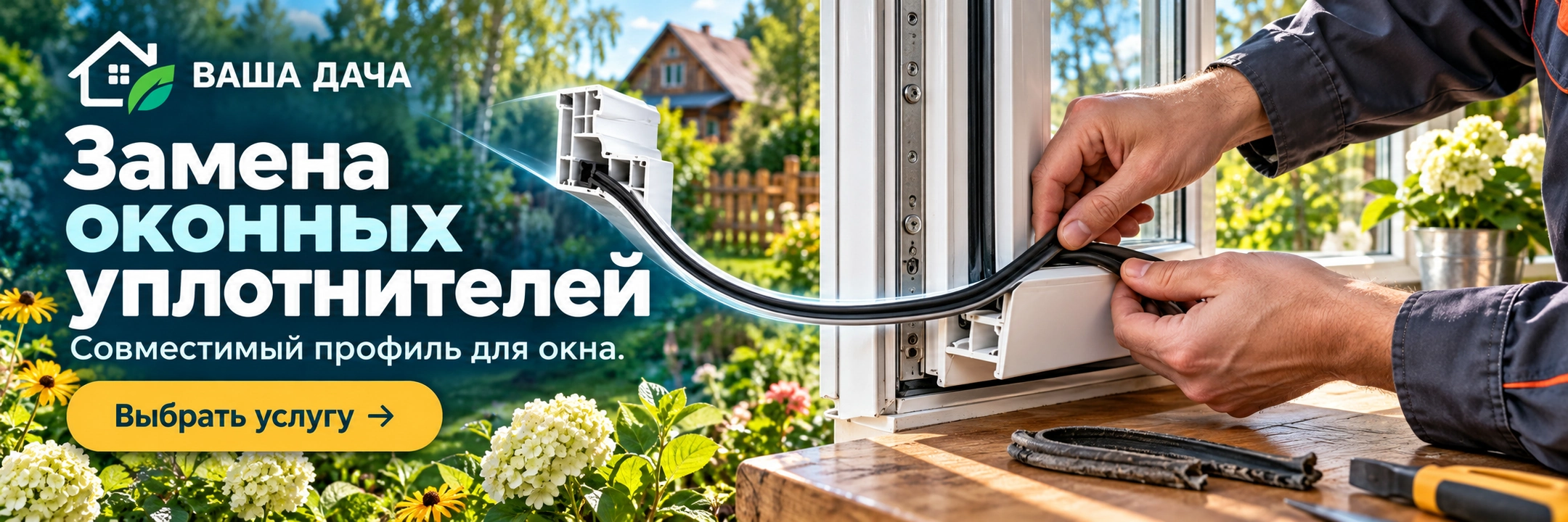 Замена оконных уплотнителей