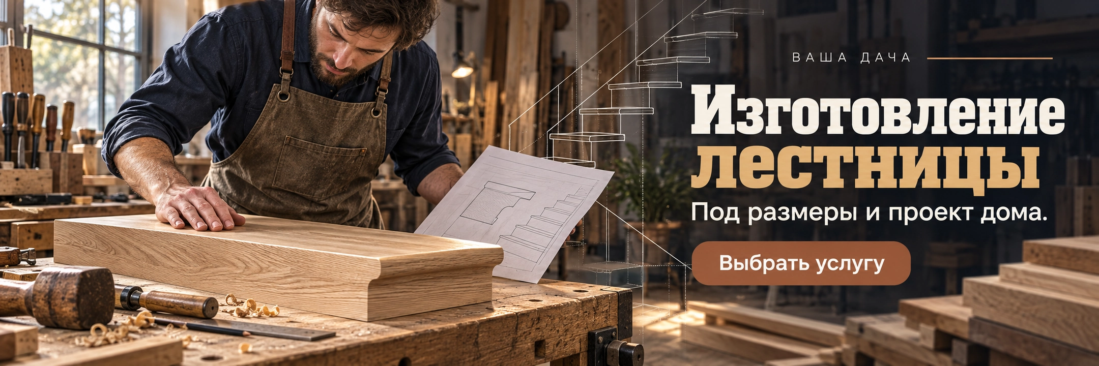 Изготовление лестницы