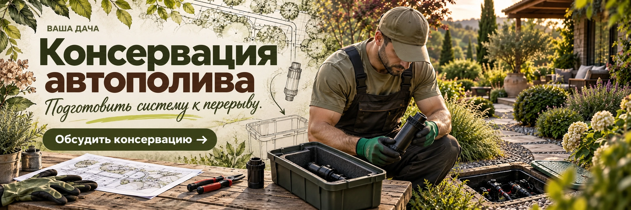 Консервация автополива