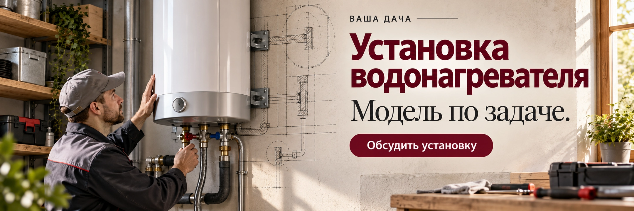 Установка водонагревателя