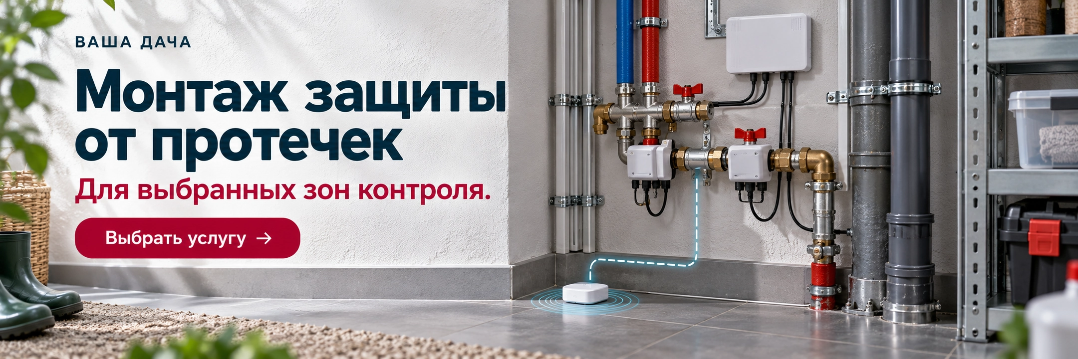 Монтаж защиты от протечек