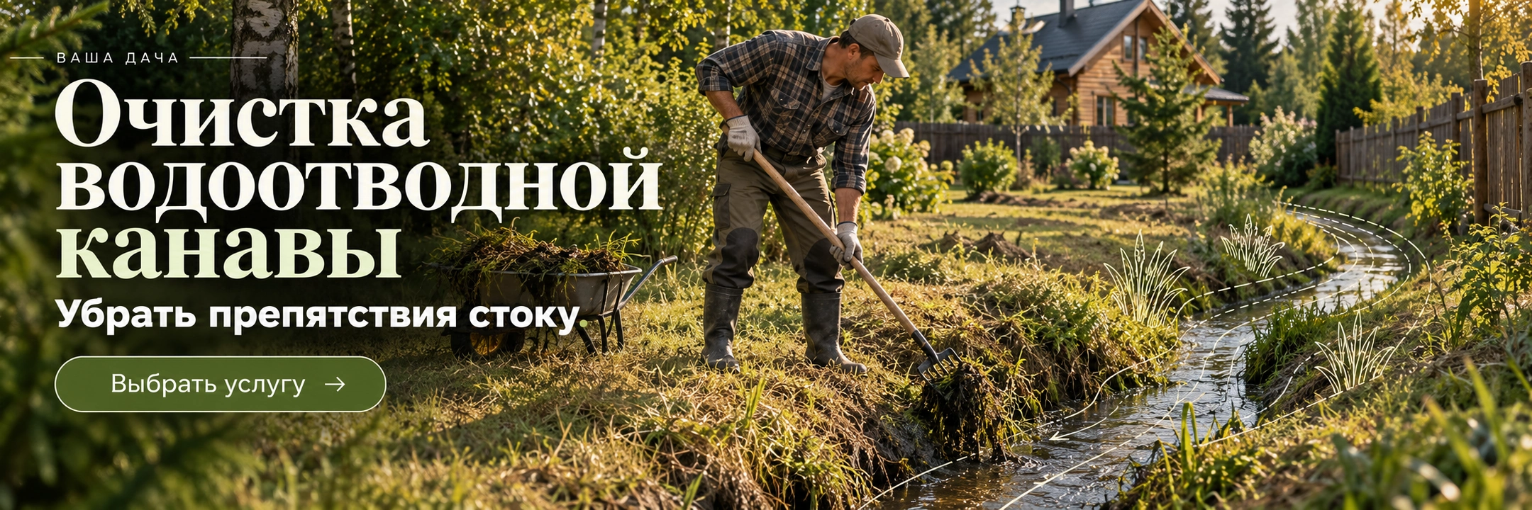 Очистка водоотводной канавы