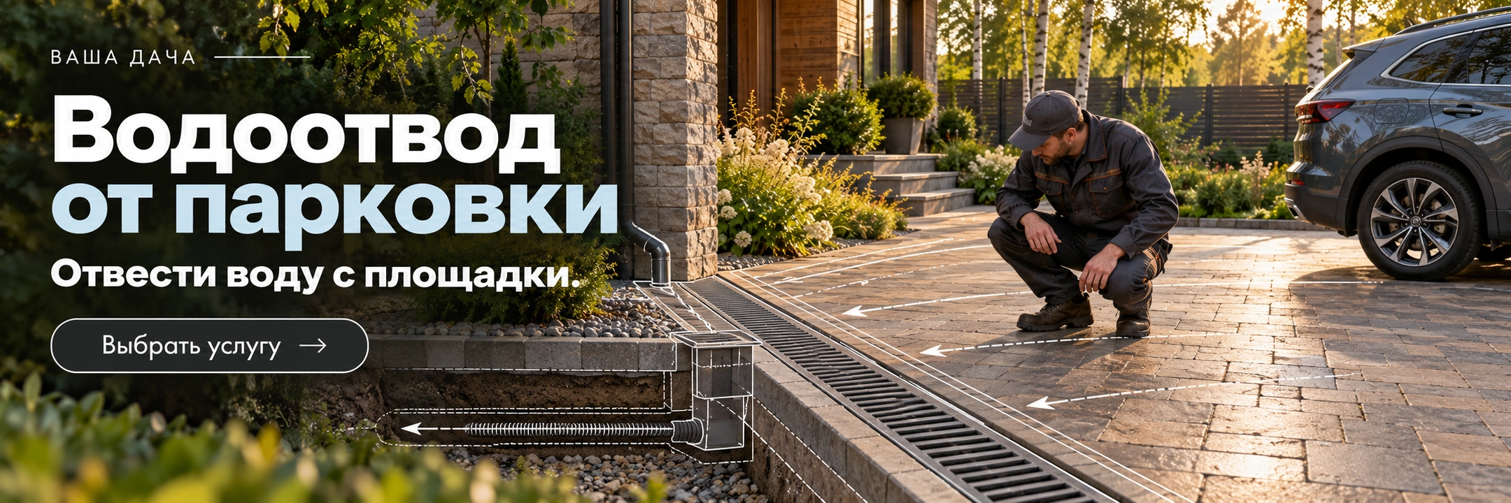 Водоотвод от парковки