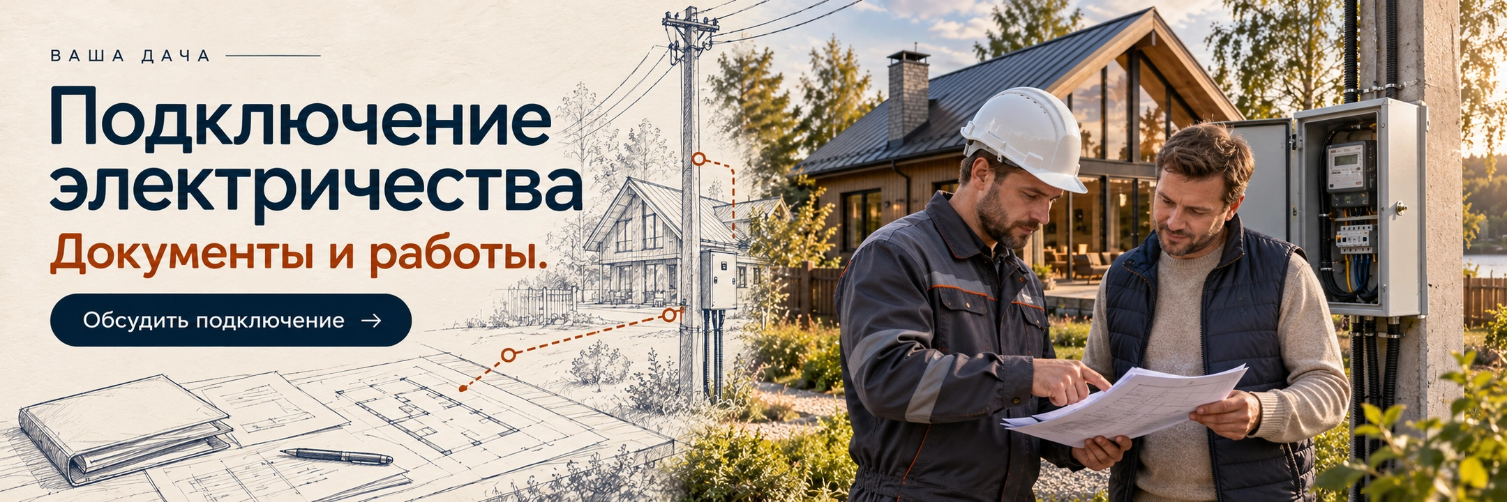 Подключение электричества