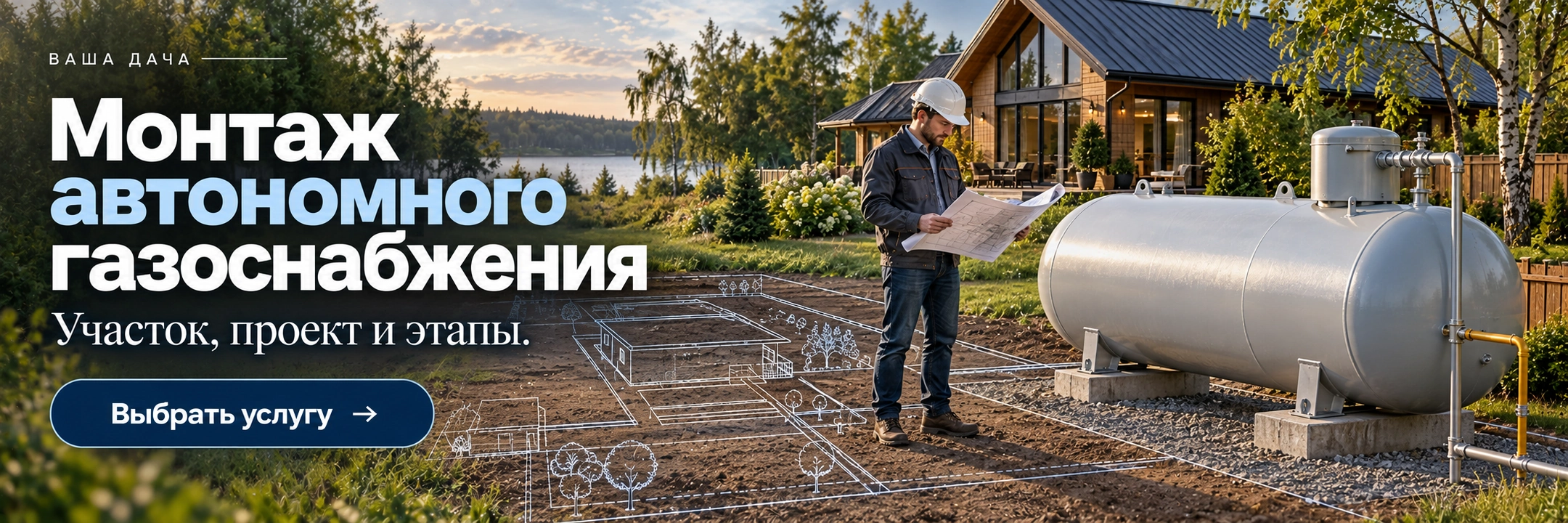 Монтаж автономного газоснабжения