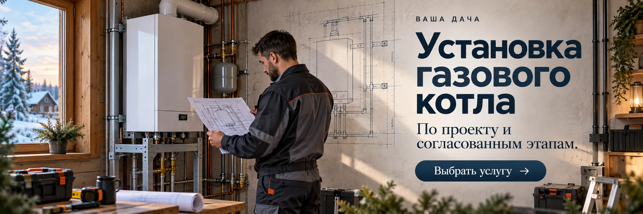 Установка газового котла