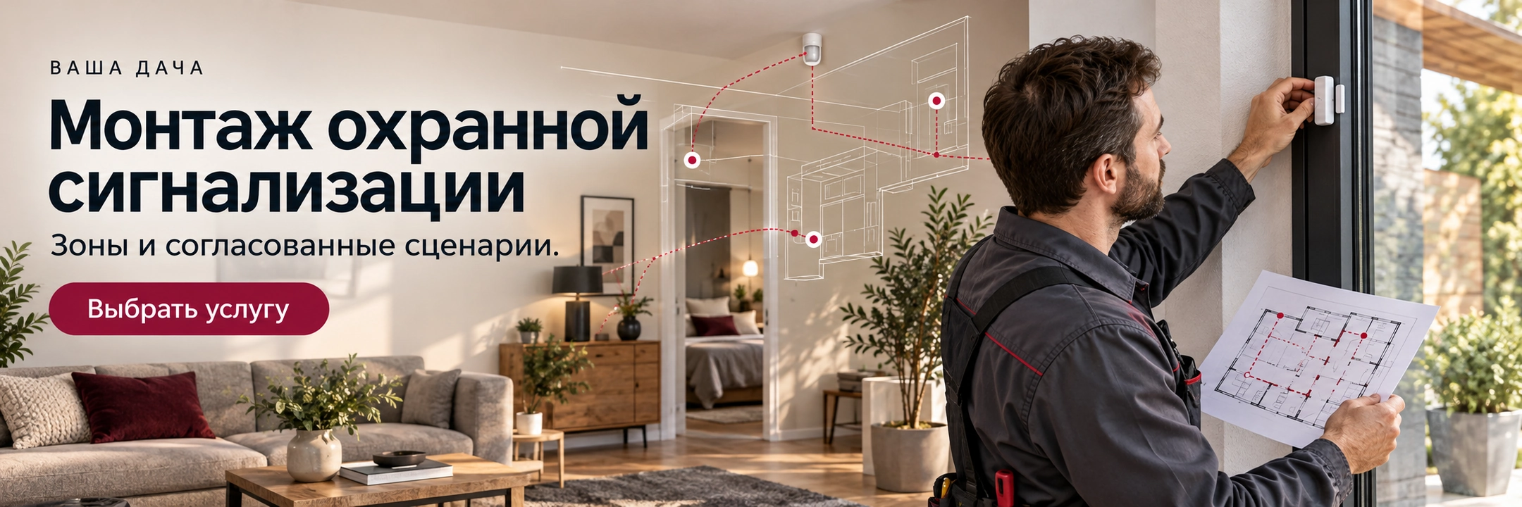 Монтаж охранной сигнализации