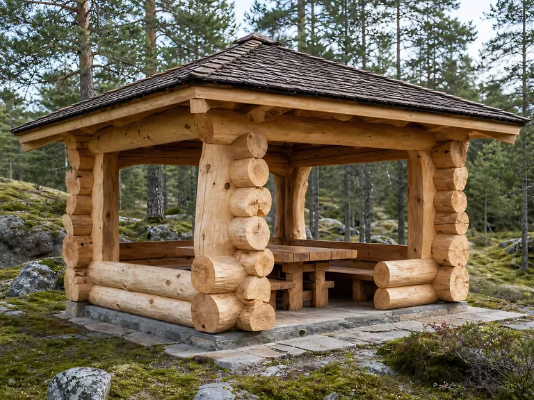 Беседки ручной рубки