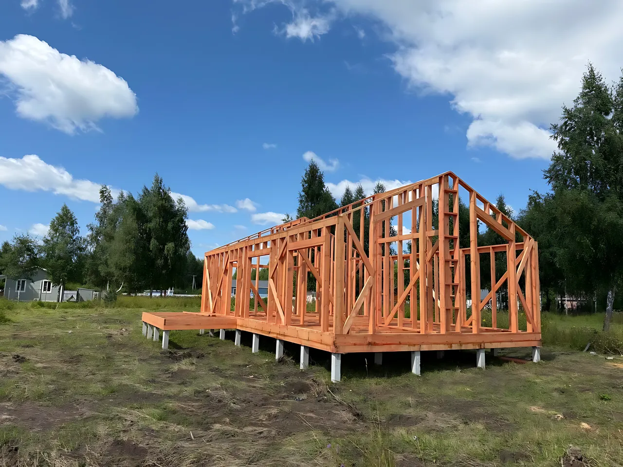 Каркасный дом «ХИТ 95 — Янтарь» 95 м²: комплектация «Тёплый контур»