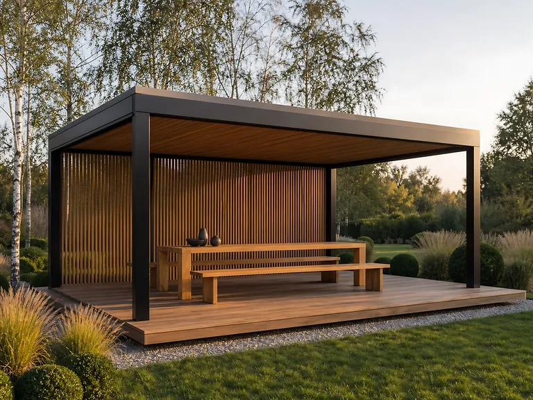 Беседка «Графичная линия» 4×3 м