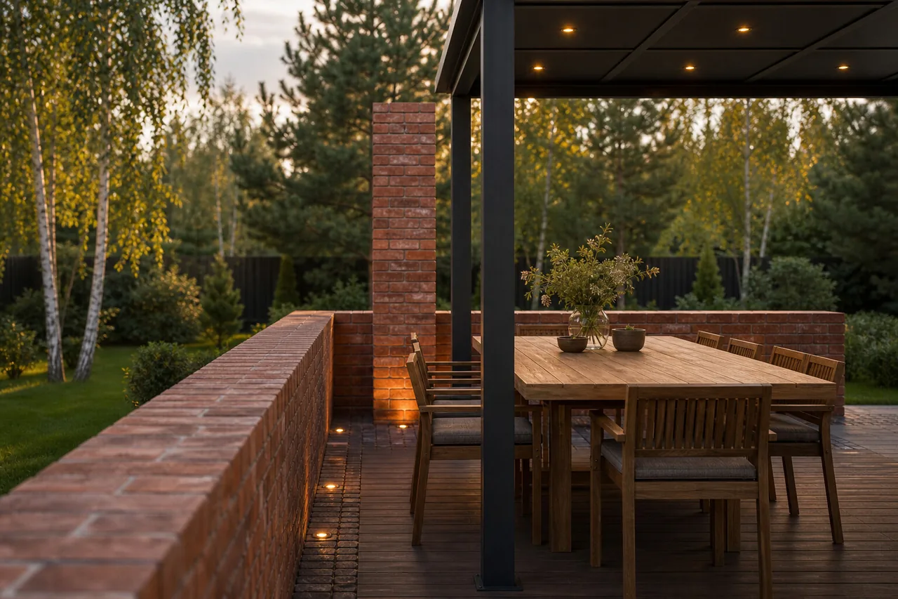 Патио «Усадебная сцена» 4×4 м — характерная деталь проекта