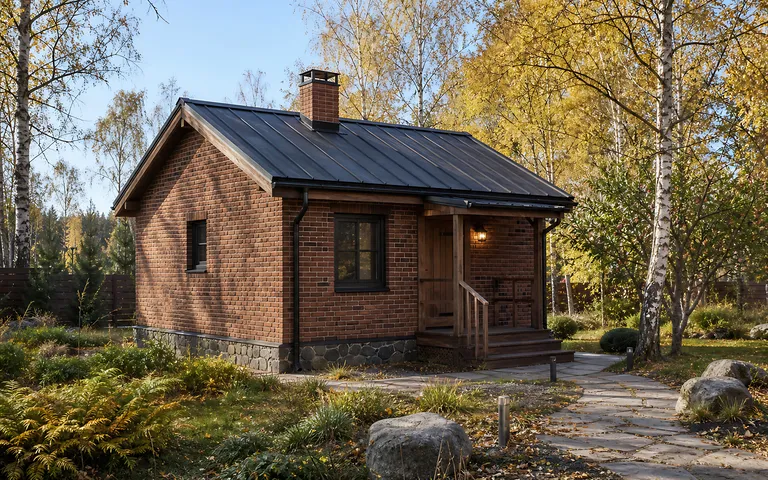 Кирпичная баня «Классика» 5×4 м