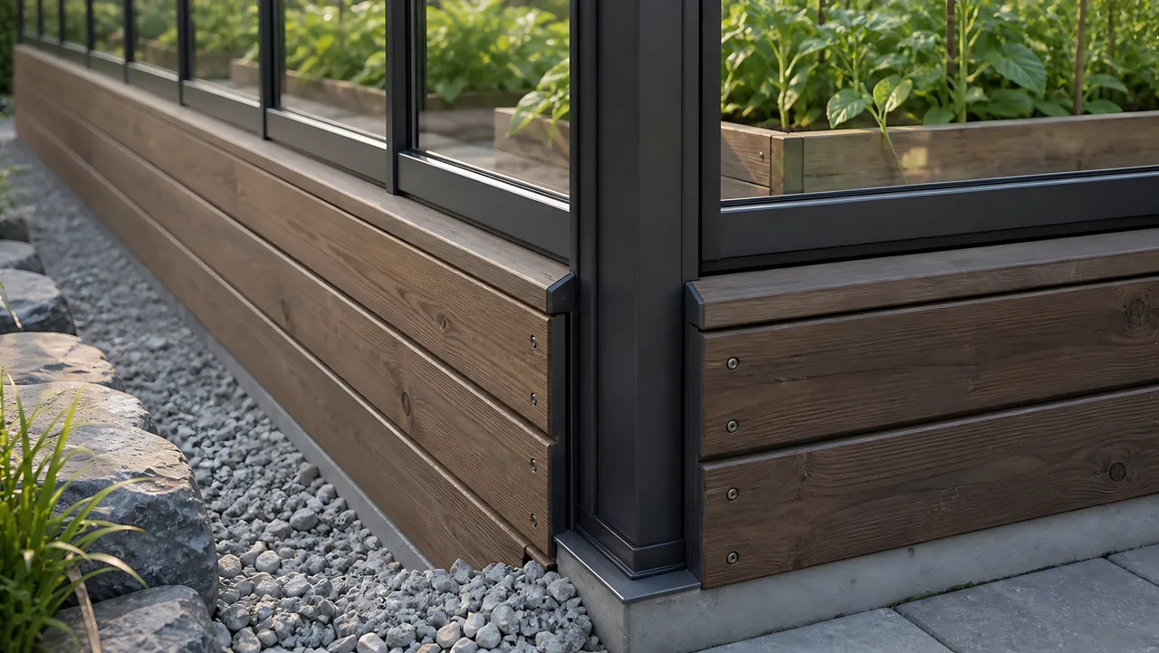 Теплица «Садовый сезон» 5×10 м — узлы основания