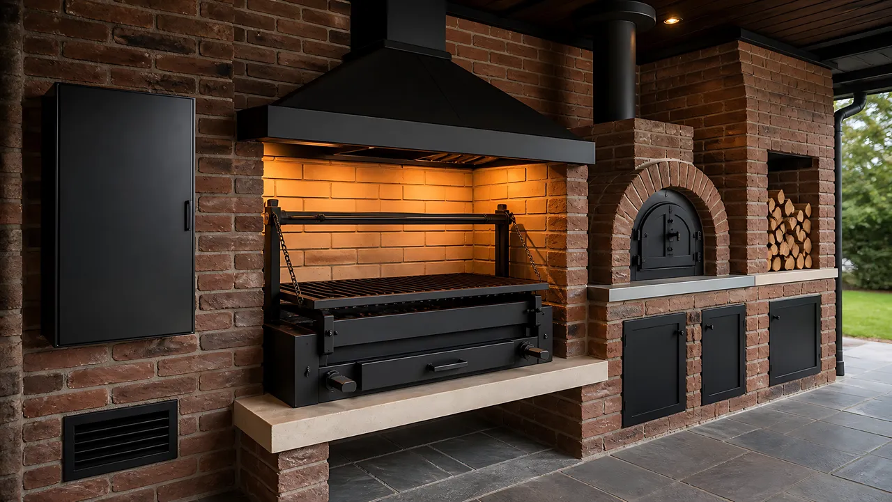 Мангальная зона «Классическая кухня» 4×5 м — рабочая поверхность