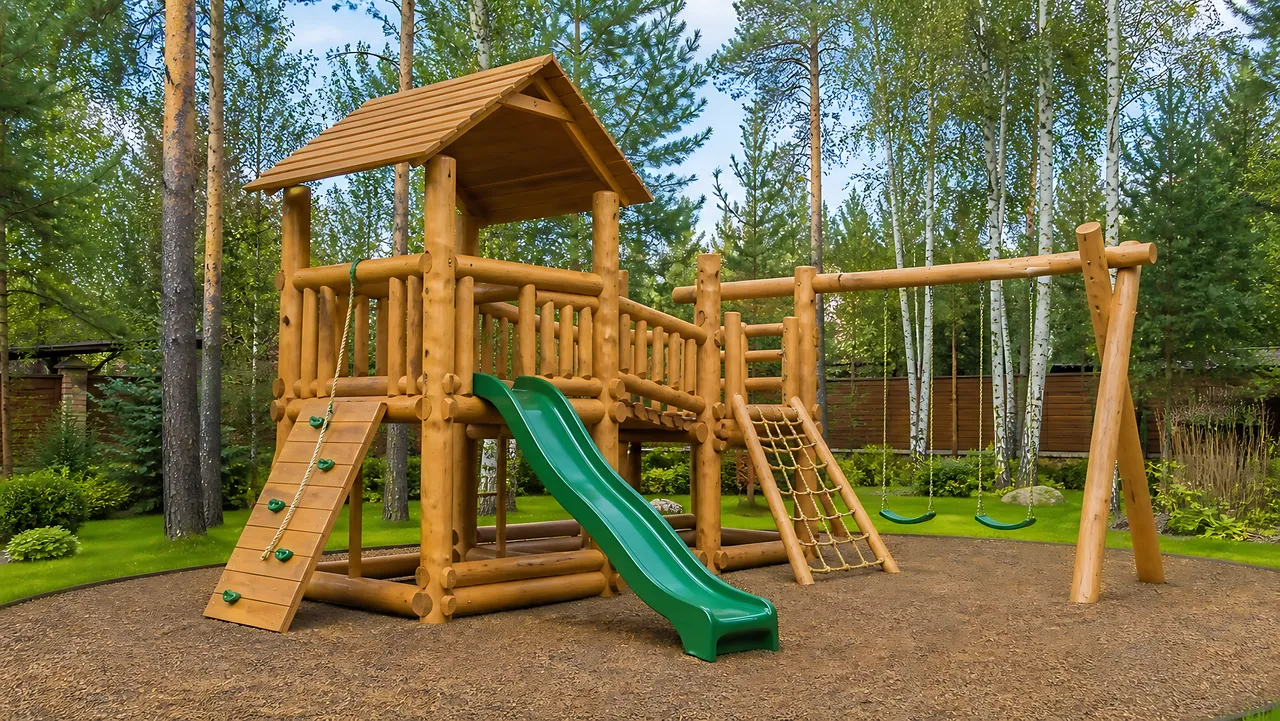 Детский спортивный комплекс «Кедровый мост» 3×4 м — внешний вид