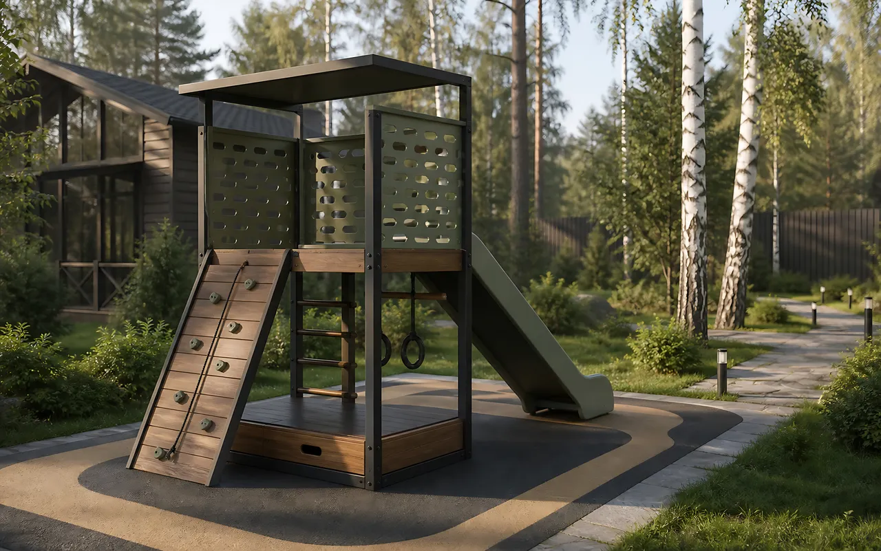 Детский спортивный комплекс «Модуль Старт» 2,5×3 м — вид с обратной стороны