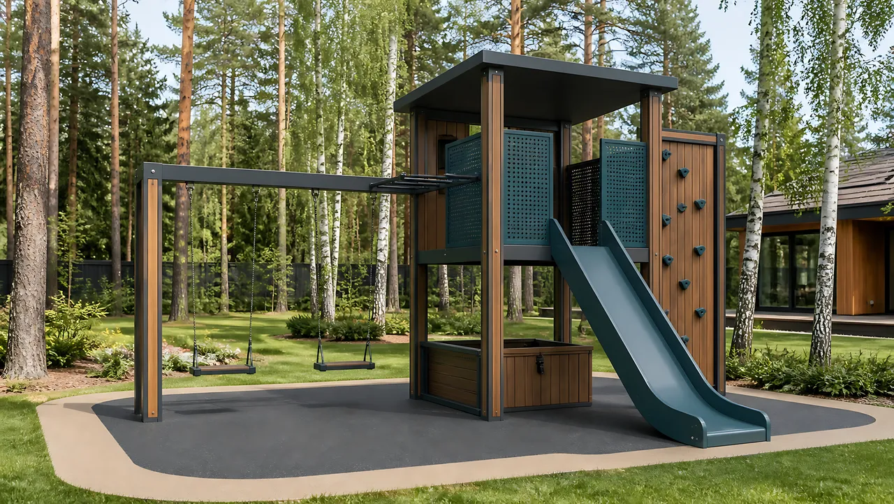 Детский спортивный комплекс «Графит Спорт» 3×4 м — внешний вид