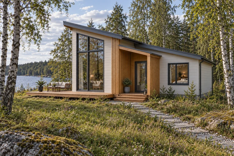 Каркасный дом «Светлая кора» 6×8 м