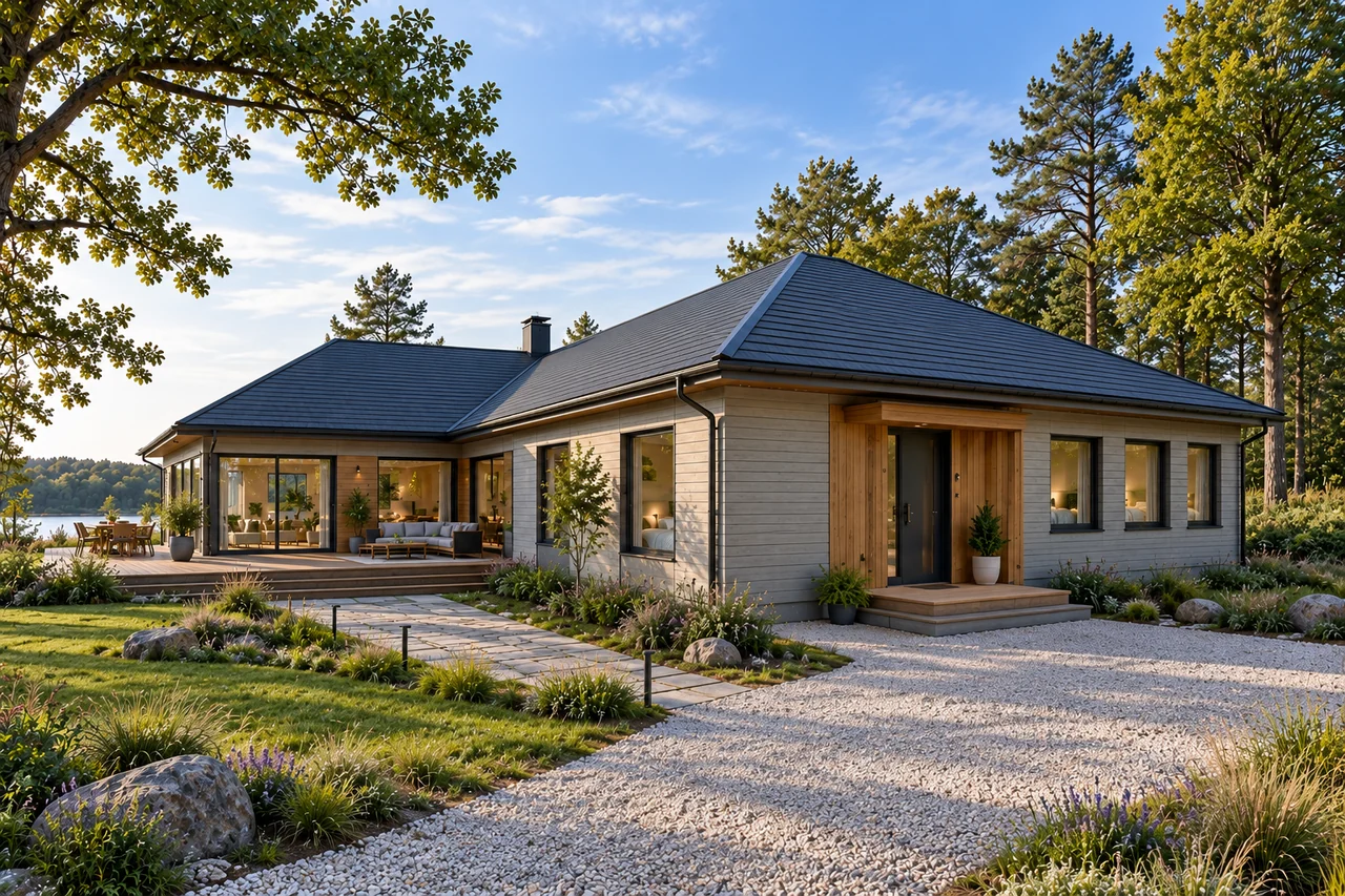 Боковой фасад жилого крыла